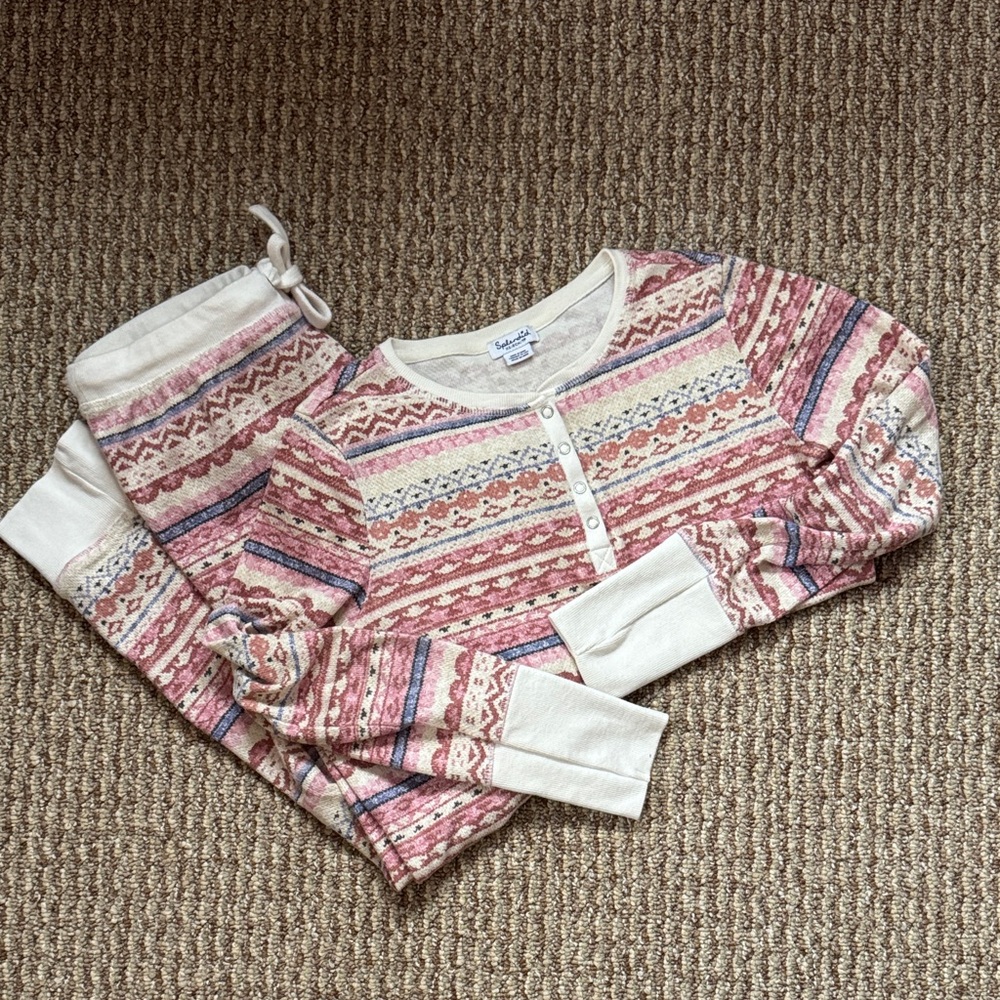 Splendid Vintage Thermal PJ Set Fairisle